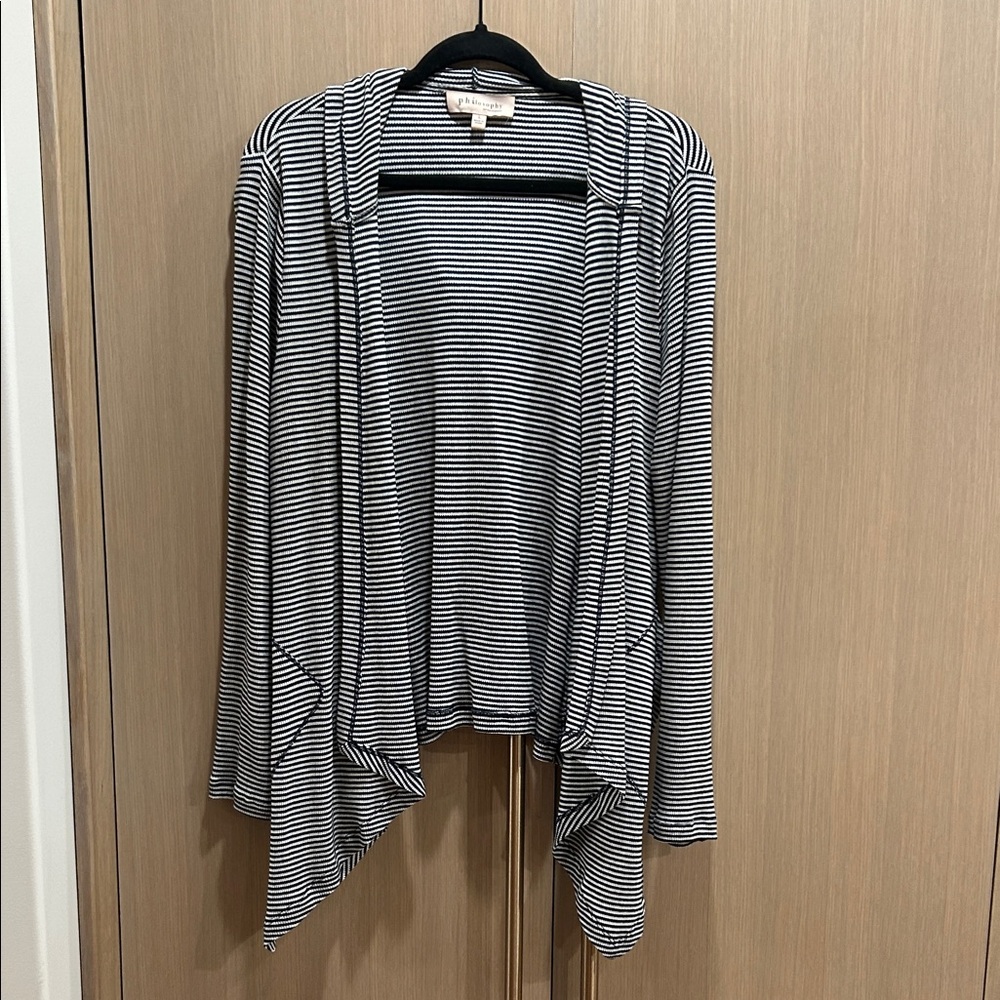 Philosophy Monochrome Striped Cardigan